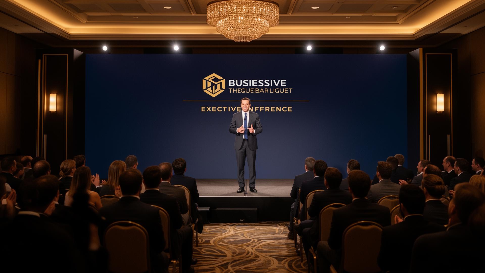 Professional speaking at conference